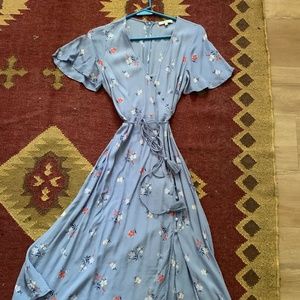 Madewell Light Picnic Dress with Tassel Tie